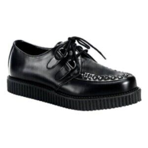 Demonia Black #602 Leather Creepers - 6-6.5US